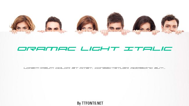 Oramac Light Italic example